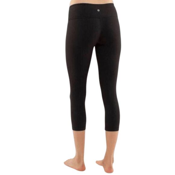 LULULEMON ATHLETICA Wunder Under Crop In Black Size 4 - Picture 2 of 4